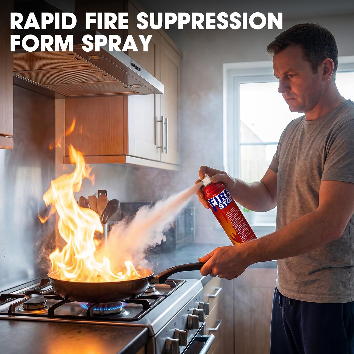 2-Pack Fire Extinguisher with Mount Brackets，Portable for Home Kitchen Car Boat，BBQ -Multi-Purpose Protection