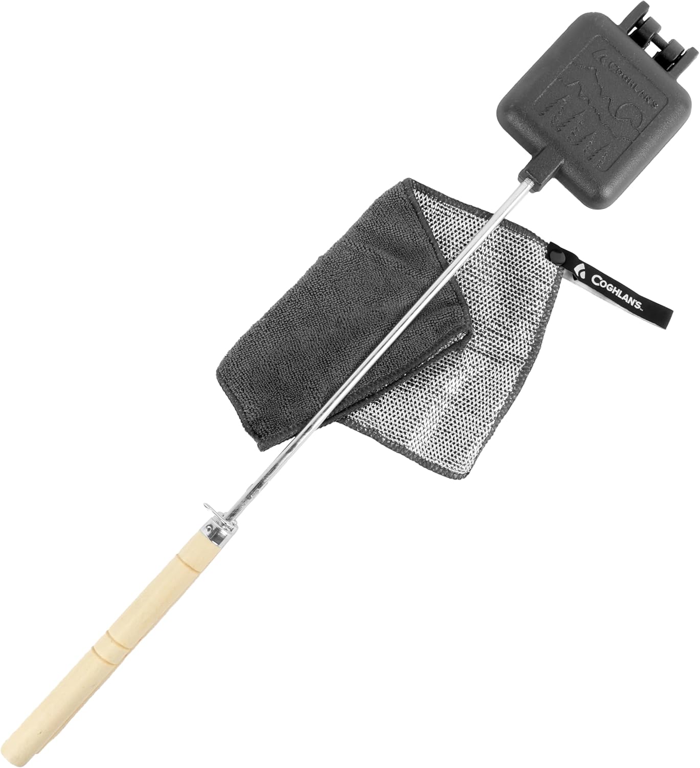 Coghlan’s Cast Iron Camp Cooker – Pre-Seasoned Pie Iron Sandwich Maker with Heat-Resistant, Removable Handles, Easy-to-Clean for Toasted Pies, Grilled Sandwiches, and Meats, For Campfire Cooking