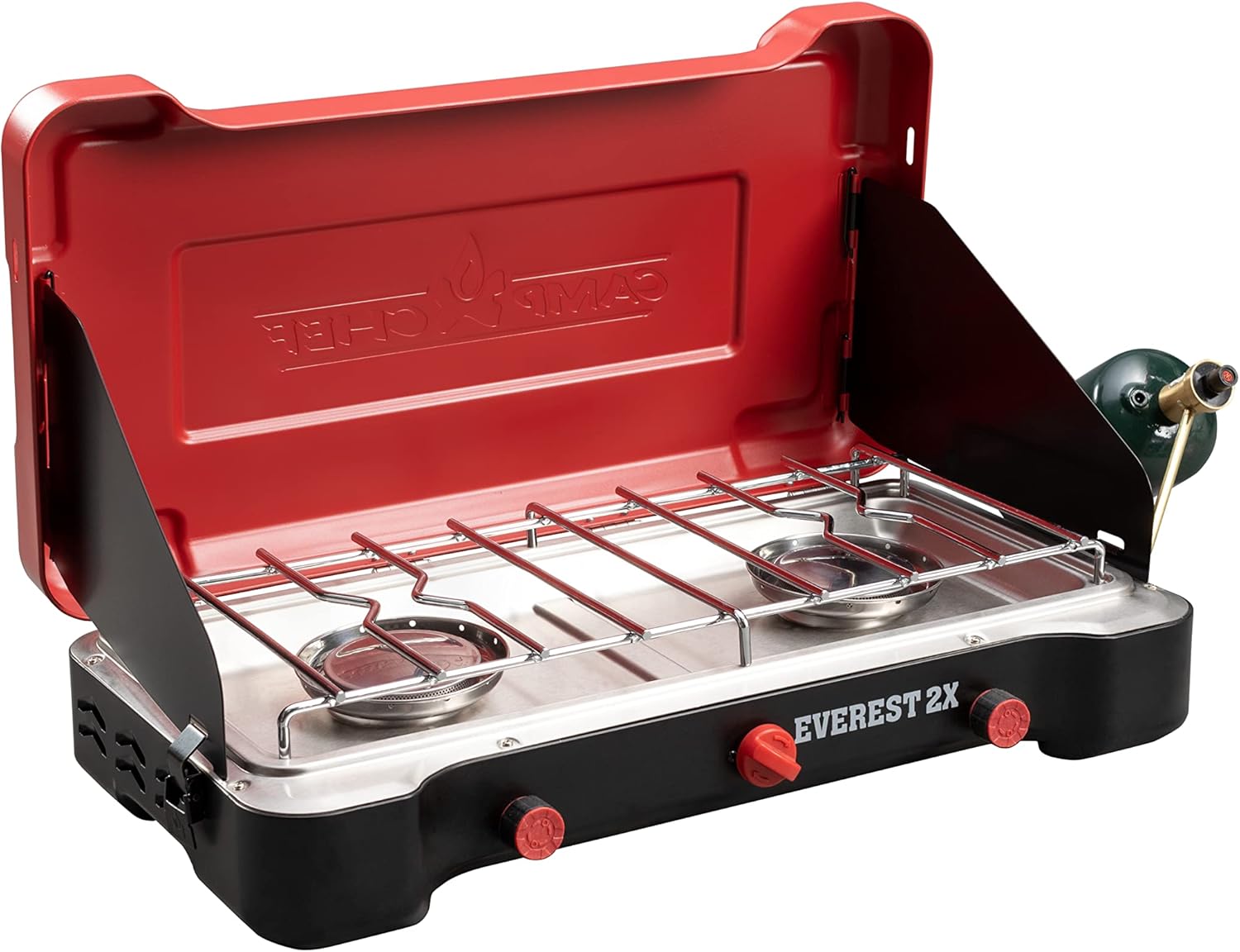 Camp Chef Everest 2X 2-Burner Portable Camping Stove, 40,000 BTUs, Propane
