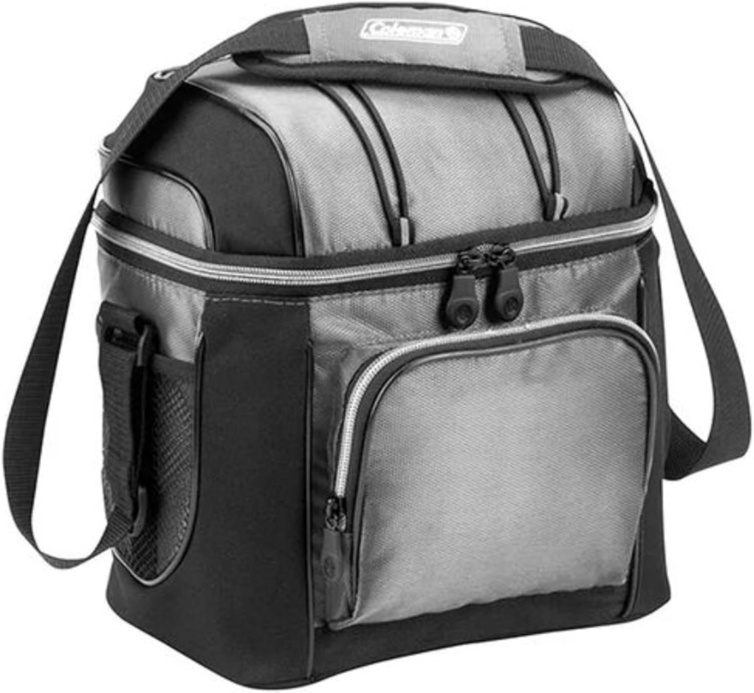 Coleman 9-Can Soft Cooler Lunchbox with Removable Liner, Leakproof Portable Cooler with Storage Pockets & Adjustable Strap, Great for Camping, Tailgating, Parties, Sports, Concerts, Lunches & More