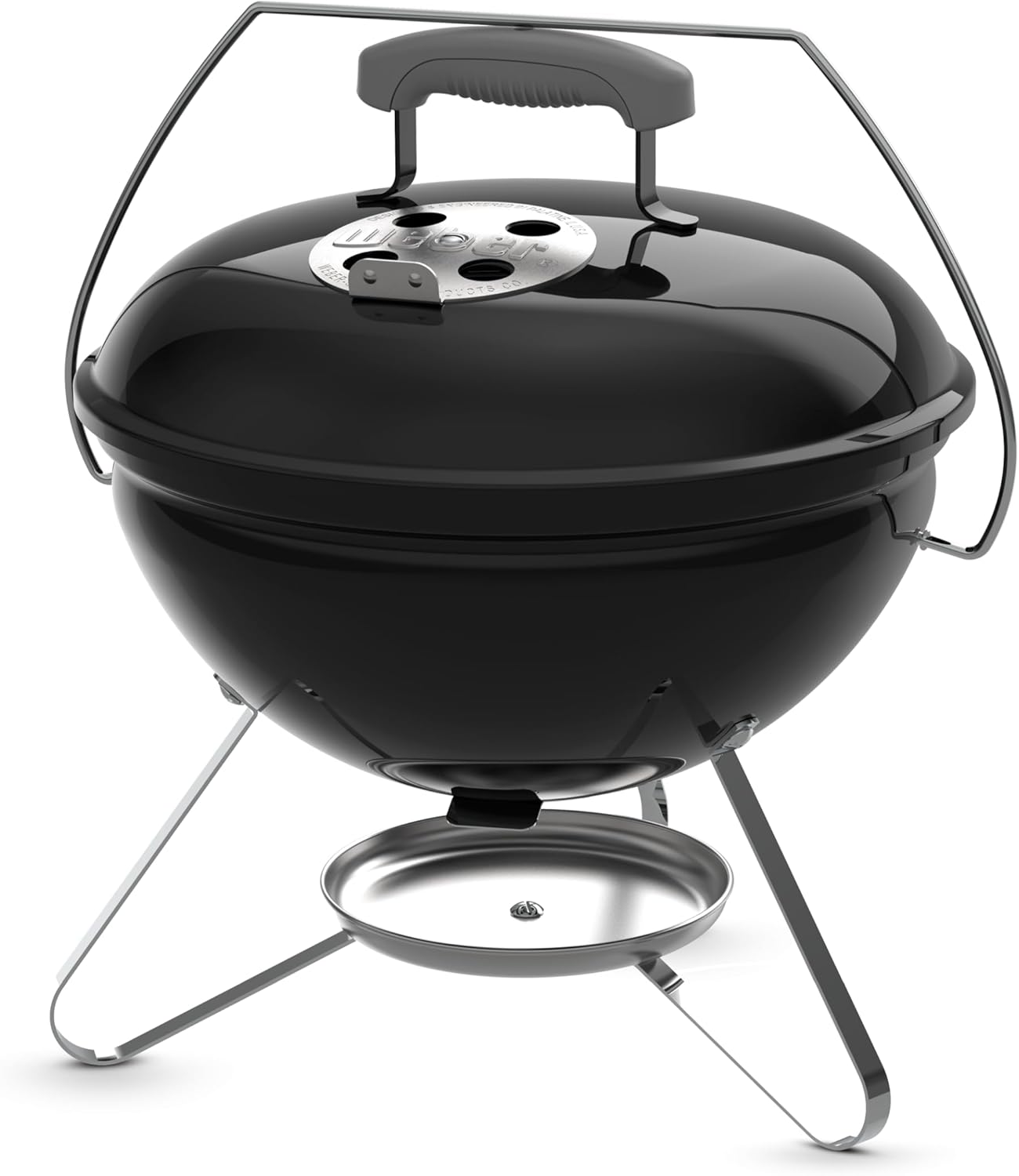 Weber Smokey Joe 14″ Charcoal Grill – Portable Compact Charcoal BBQ Kettle with Tuck‑N‑Carry® Lid Lock & Durable Porcelain‑Enameled Finish for Outdoor Cooking