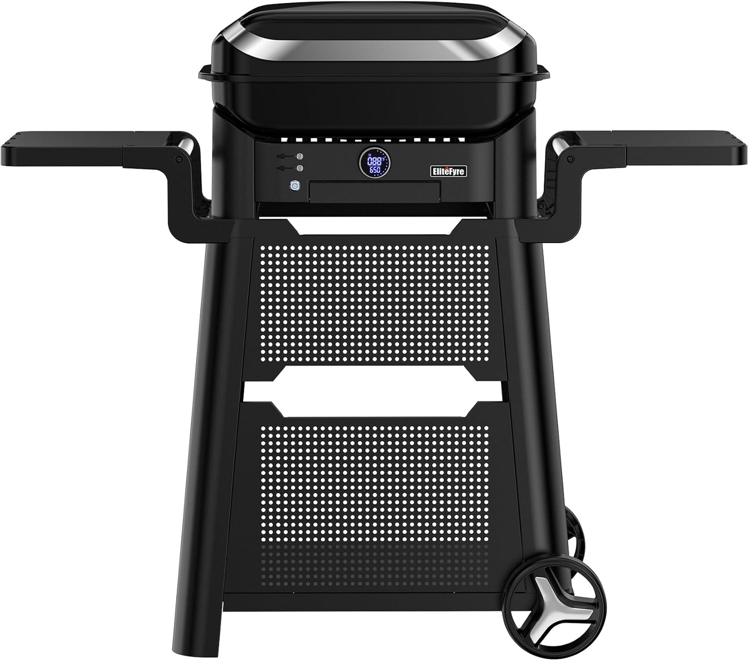 Volteq Smart Electric Grill with Cart – 1500W, 650°F, No Smoke Indoor/Outdoor BBQ, Digital Control & Meat Probe, Perfect for Apartment Balcony, Patio, Deck
