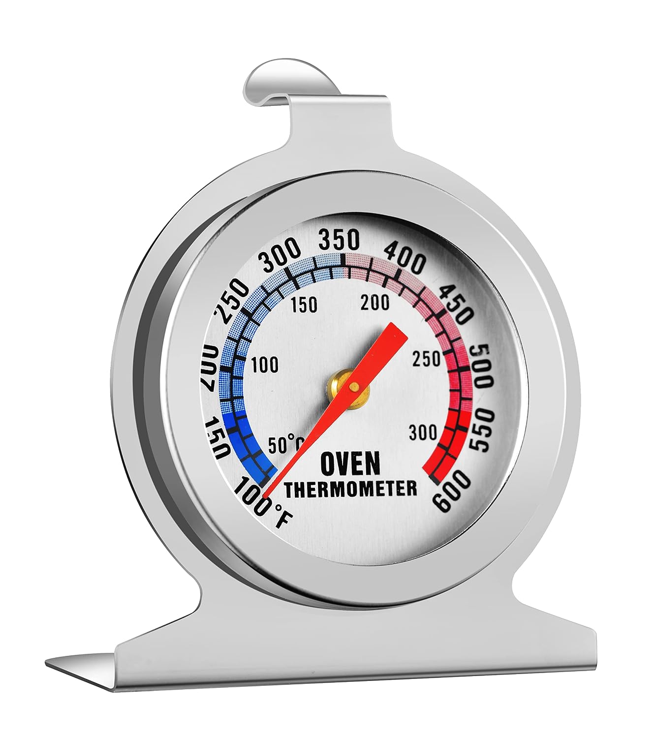in Oven Thermometer for Grill Smoker BBQ 50-300°C/100-600°F, Instant Read Precision Stainless Steel Electric/Gas Oven Thermometers, Analog Thermometer Gauge for Kitchen Cooking Baking