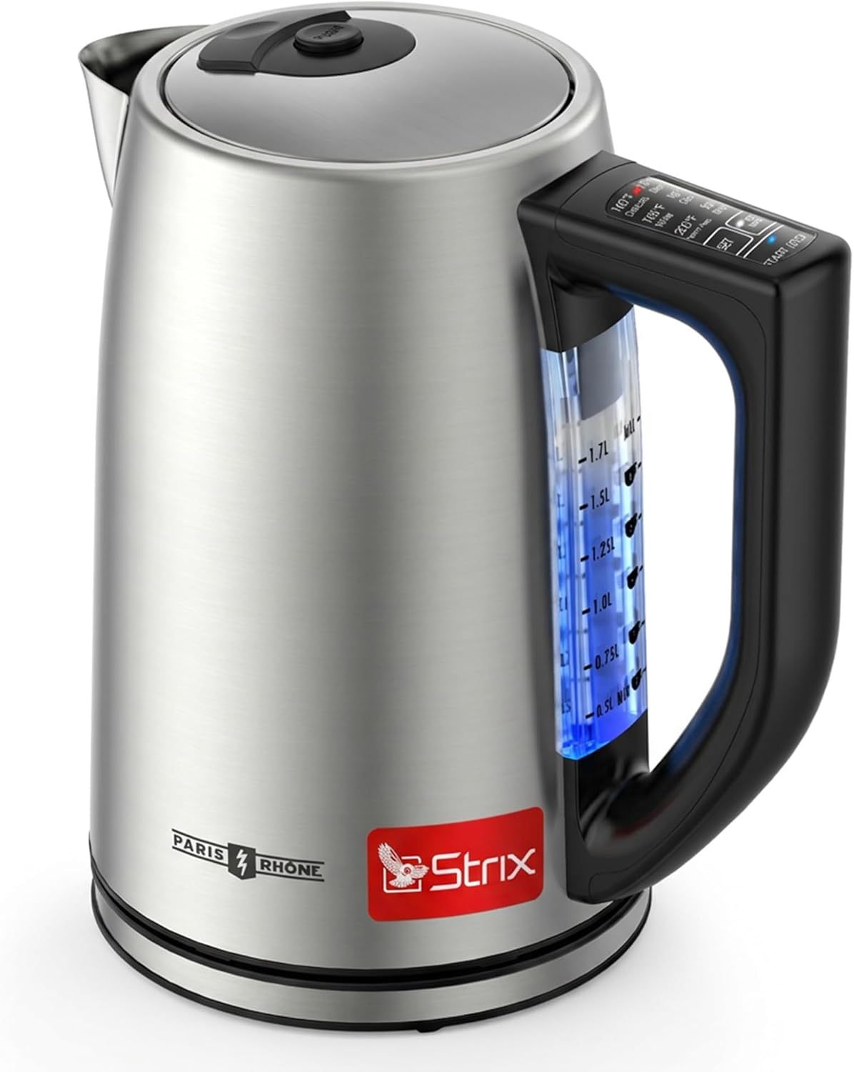 Electric Tea Kettle, PARIS RHÔNE 6 Precise Temperature Presets 1.7L Stainless Steel Electric Kettle Temperature Control,1500W Fast Boiling Hot Water for Oolong & Green Tea with Strix Control