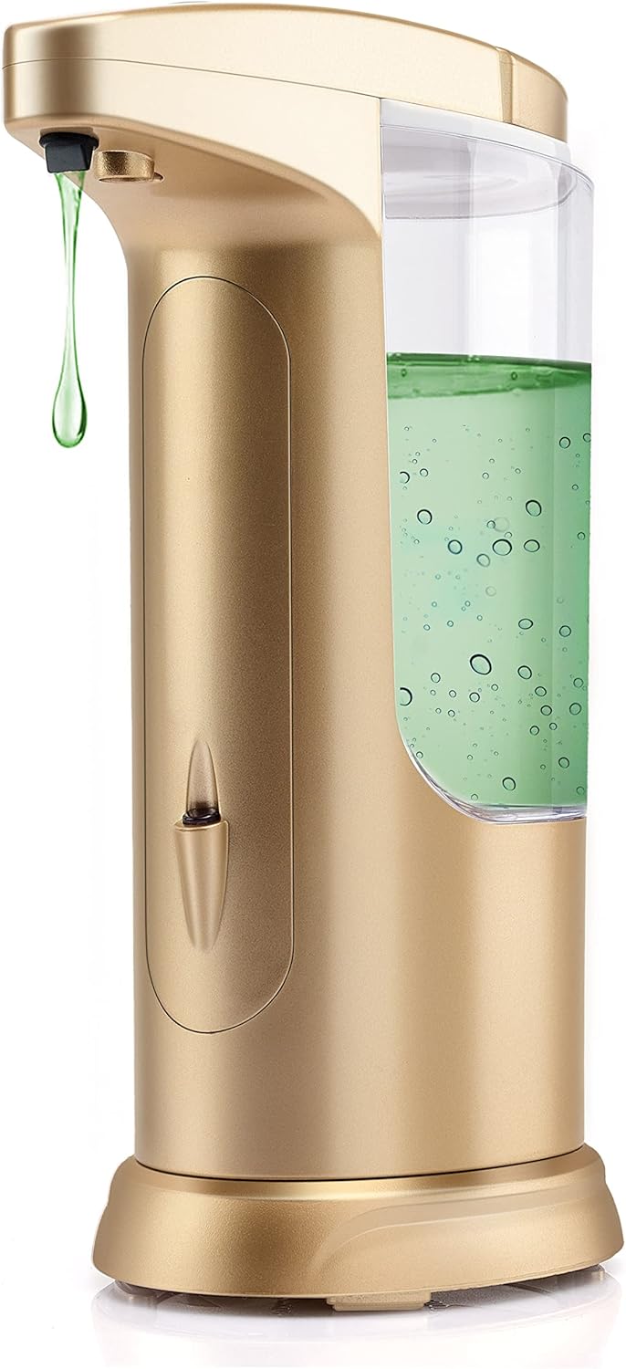 Automatic Soap Dispenser Touchless Sensor – Electric Liquid Soap Dispenser Touch Free with Adjustable Volume Switches for Kitchen Bathroom Countertop Shower Hotel