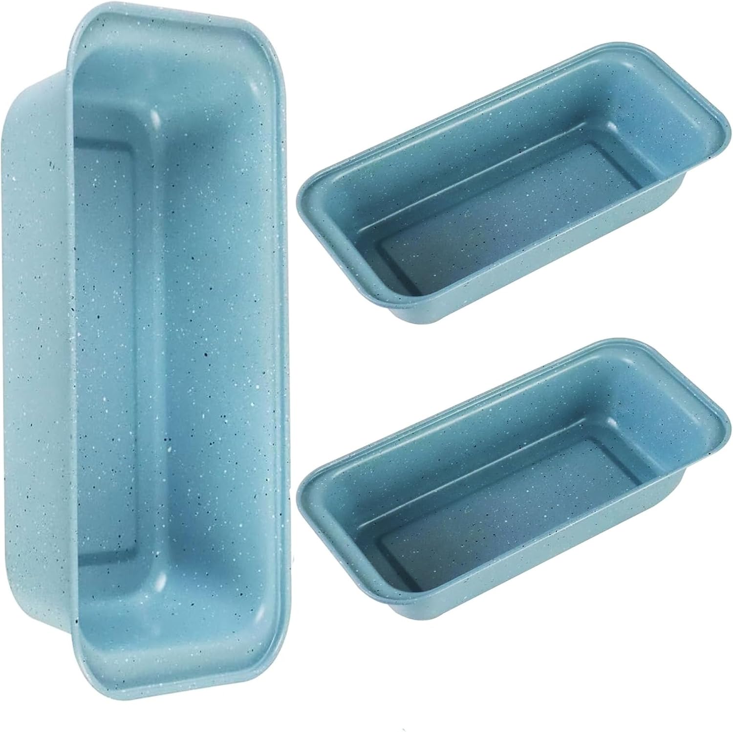 3-Piece 9×4 Inch Nonstick Loaf Pan Set, Carbon Steel Bread Baking Pans for Sourdough & Banana Bread, 450°F Oven Safe, Easy Release & Quick Cleanup
