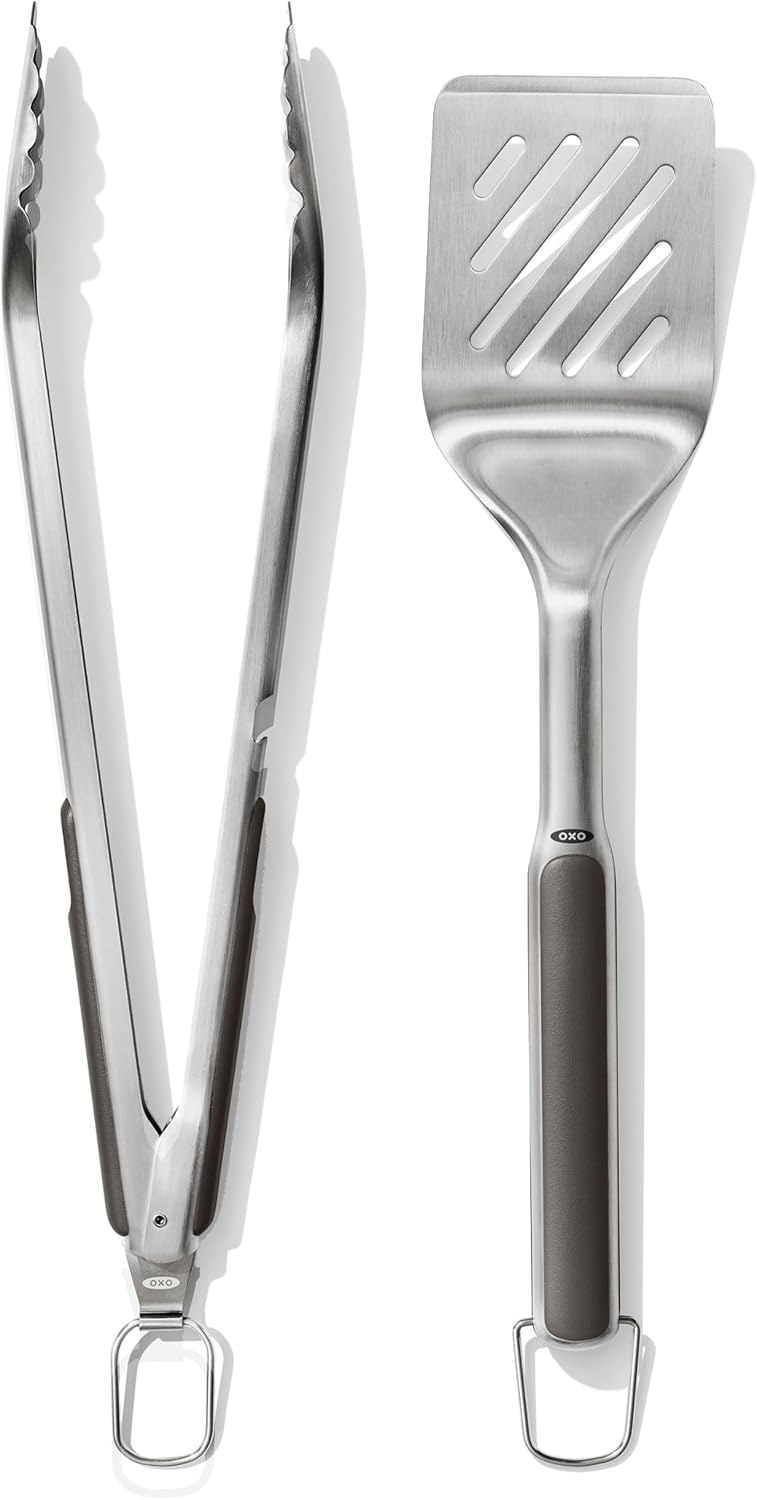 OXO Outdoor Grilling Turner and Tongs Set