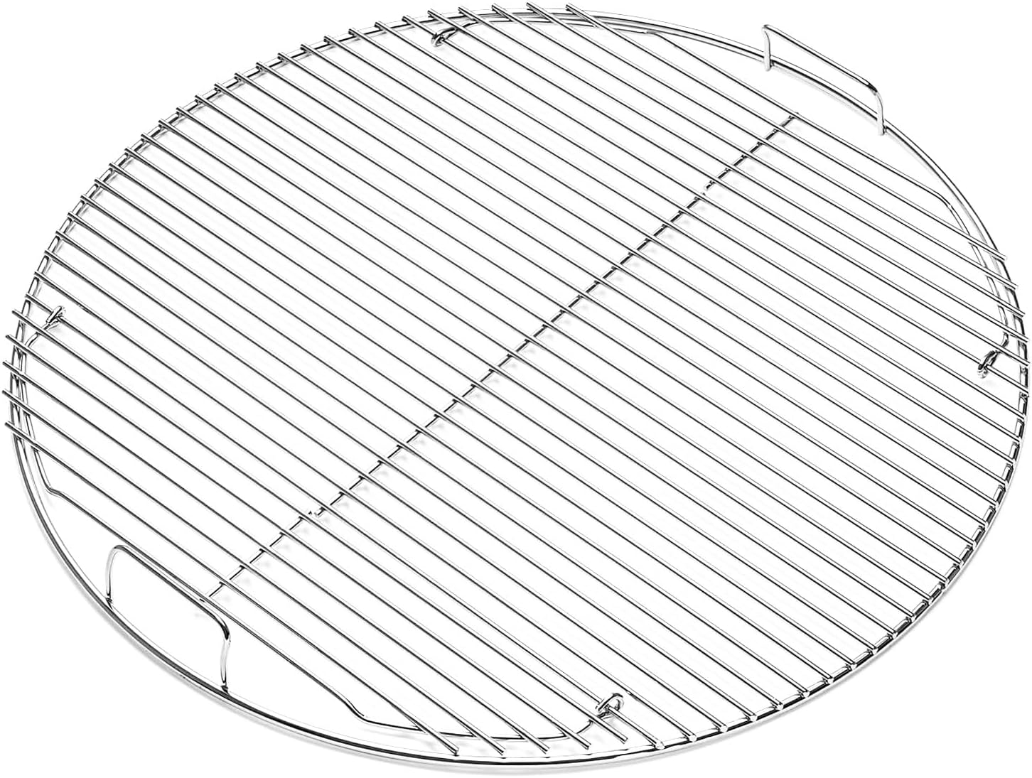 22-inch Stainless Steel Cooking Grate Hinged for 7436 Weber Grill Grates Round Hinged, Non-Stick Reliable Grill Grate Replacement Parts for Weber One-Touch and Kettle Premium Series