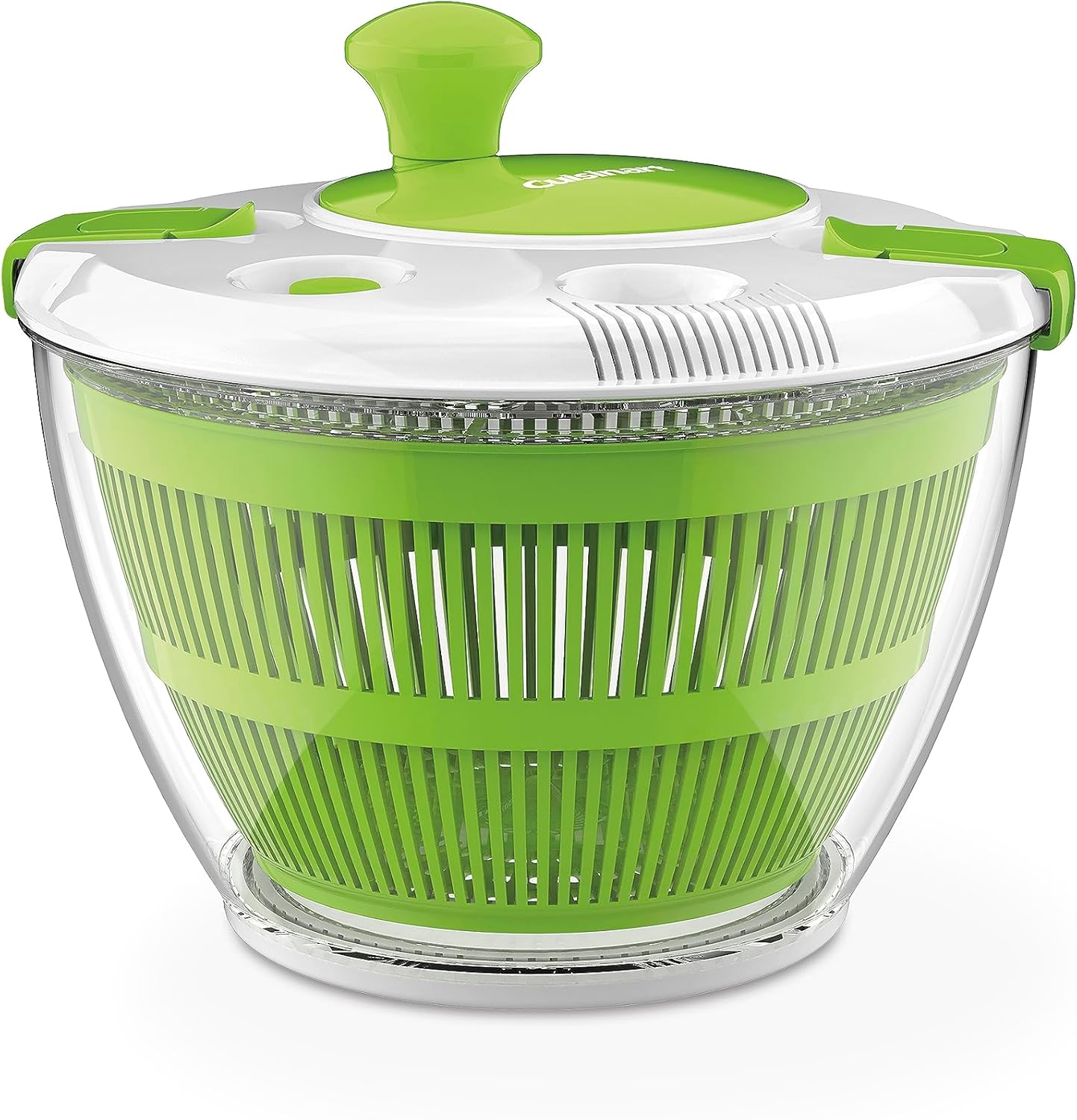 Cuisinart Large Spin Stop, 5qt, CTG-00-SAS1 Salad Spinner, 5 Quart, Green & White
