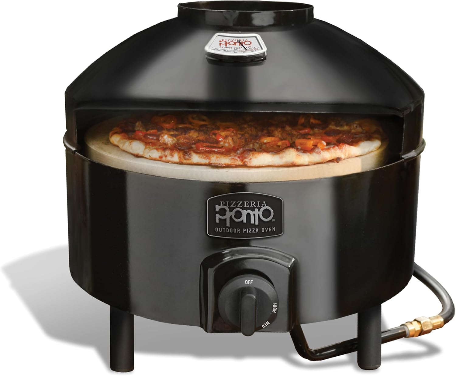 Pizzacraft Portable Outdoor Pizza Oven – Stonebaked Pizza Oven – Thermabond Technology, Even Heat Distribution, and 2 Baking Stones – Stainless Steel – Perfect for Backyard, Camping, and Tailgating