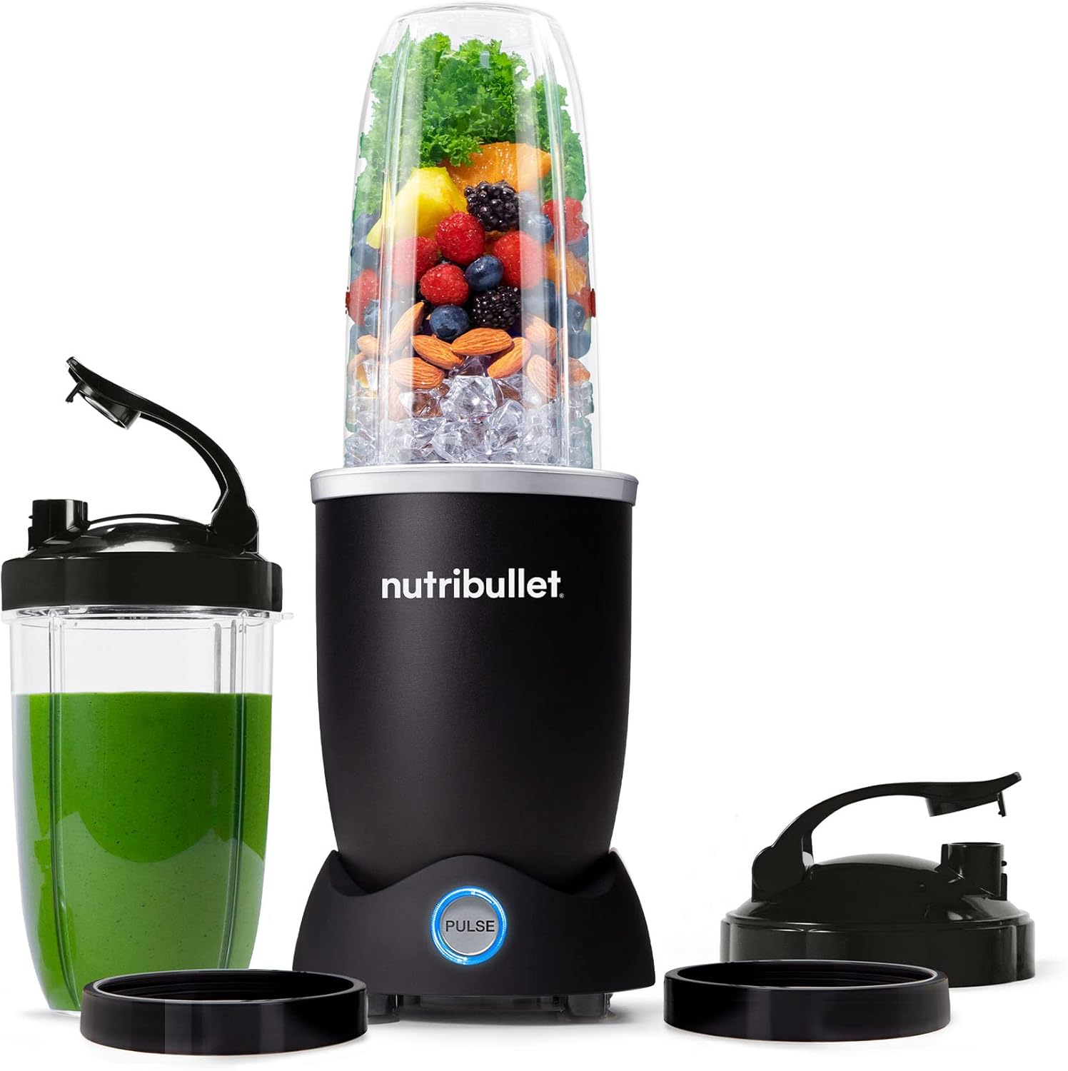 nutribullet Pro+ Personal Blender 1200W – Pulse Function, Auto Shut-Off, Nutrient Extractor for Smoothies, Shakes & Salsas – Includes 32 oz & 24 oz To-Go Cups, Matte Black