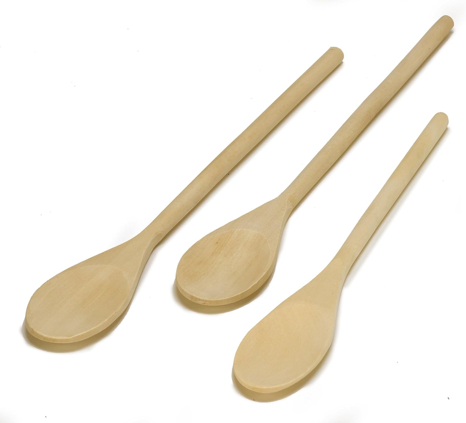 Imusa Wooden Spoons 3-Piece | Maplewood | Non-Scratch | For Cooking | Set of 3