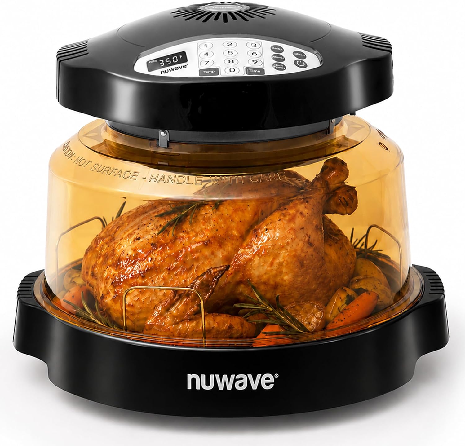 Nuwave Pro Plus 2 Air Fryer Oven, Infrared Countertop Convection, No Defrost No Preheat, Triple Combo Heating, 10-in-1 Multicooker, PFAS & BPA Free, 10LB Capacity, Dishwasher Safe Parts, 20660V03