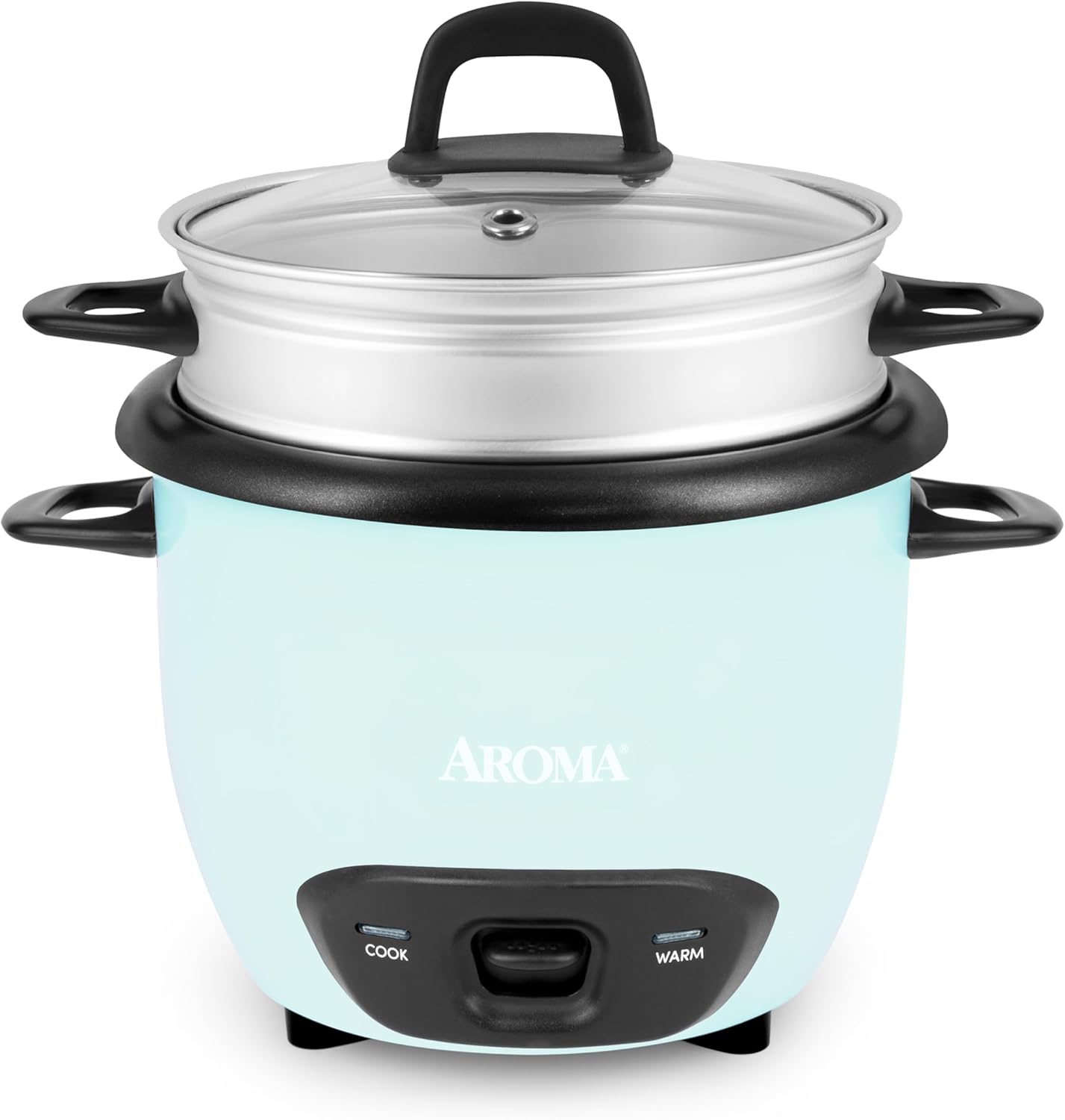AROMA® 6-Cup (Cooked) / 1.5Qt. Rice & Grain Cooker (ARC-743-1NGBL), Light Blue