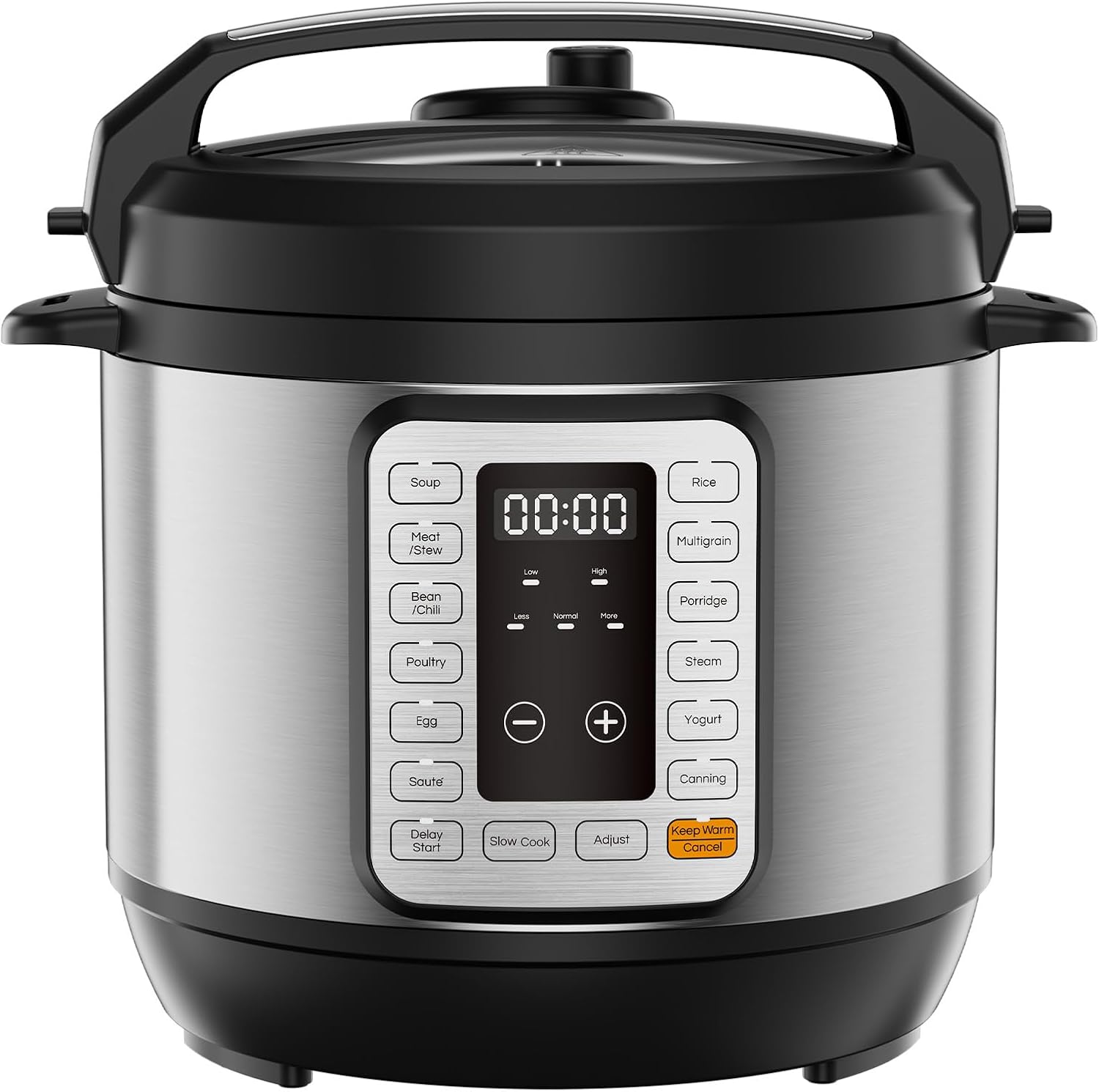 NEWBULIG 16-in-1 Electric Pressure Cooker, 6QT Multi Cooker with 12 Presets, Slow Cook Rice Steamer Sauté Soup Meat Stew Canning Yogurt Maker, Ceramic Inner Pot & Recipe Book Included, Silver