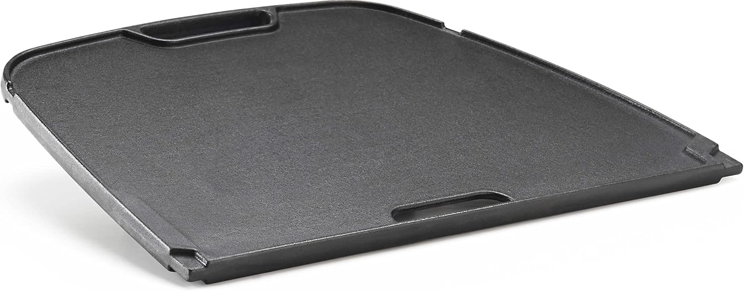 Napoleon Cast Iron Reversible Griddle – Fits All TravelQ 285 Series Portable Grills, Non-Stick, Carry Handle