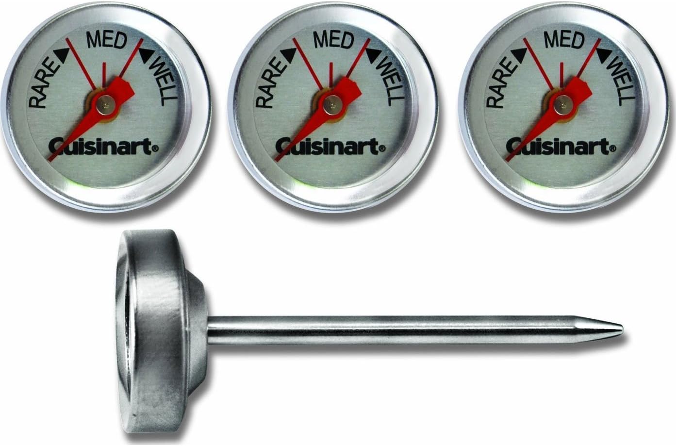 Cuisinart CSG-603 Outdoor Grilling Steak Thermometers (Set of 4) , Stainless Steel