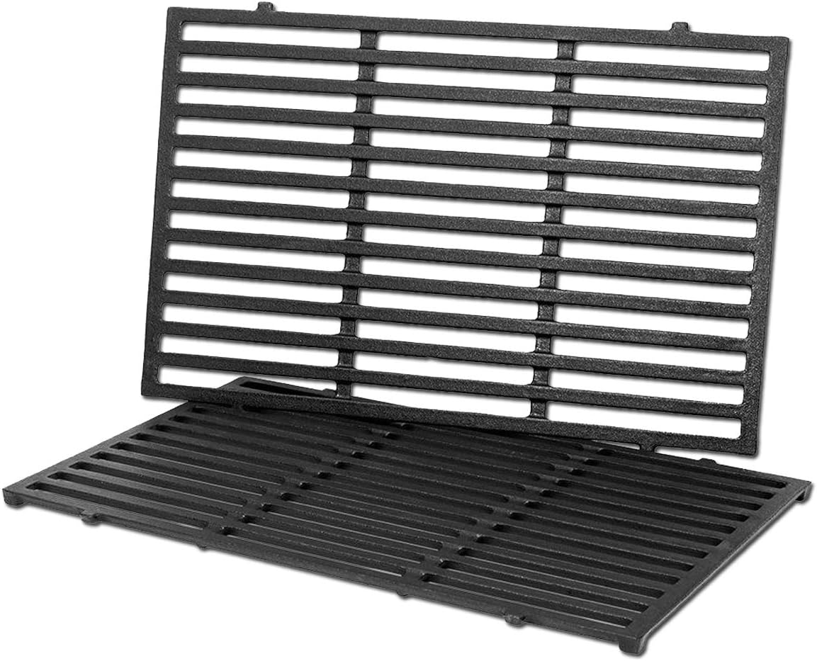 Utheer 7638 Grill Grates for Spirit 300, Porcelain Cast Iron | Fits Spirit E/S-310, E/S-320, E/S-330, helps retain heat and create consistent sear marks, easy to clean