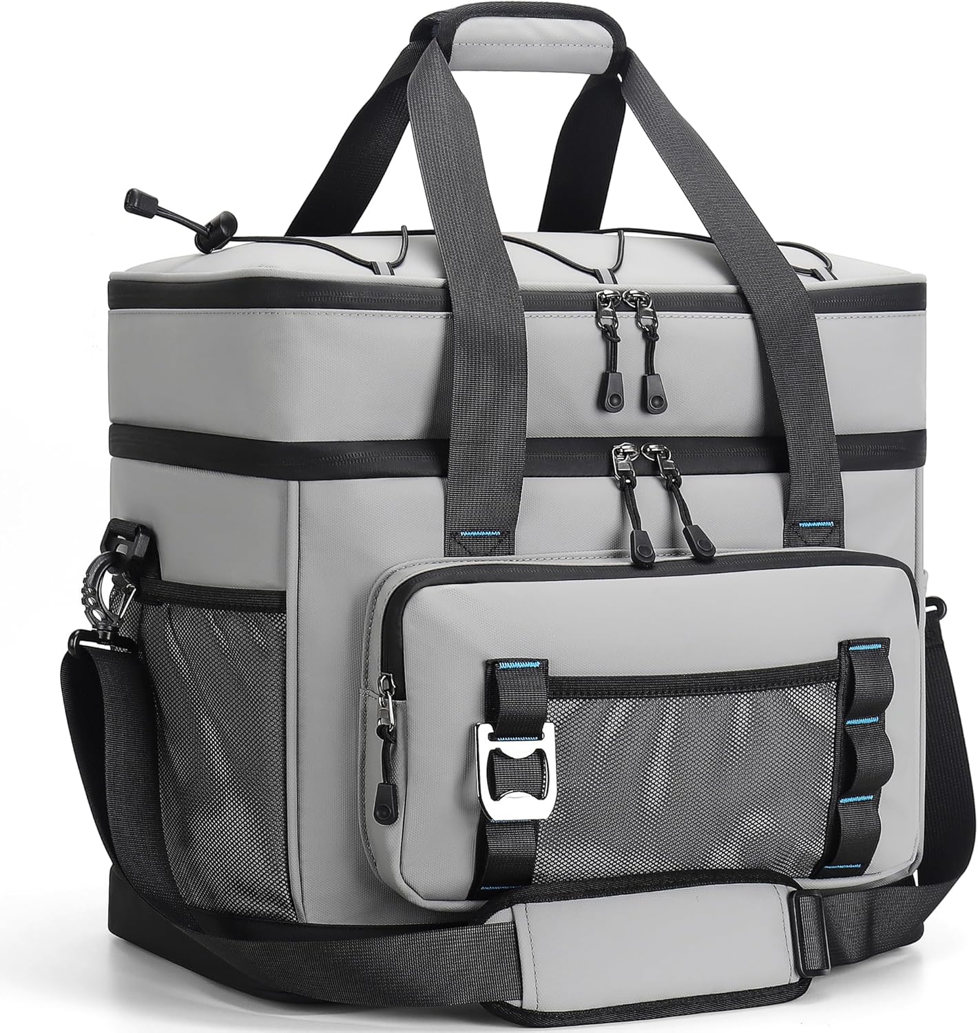 Soft Sided Cooler Bag – 60 Cans, Double-Decker, Leak-Proof, Waterproof, Insulated, Collapsible Cooler for Beach Camping Travel Picnic, Heavy Duty Large Capacity Portable Ice Chest