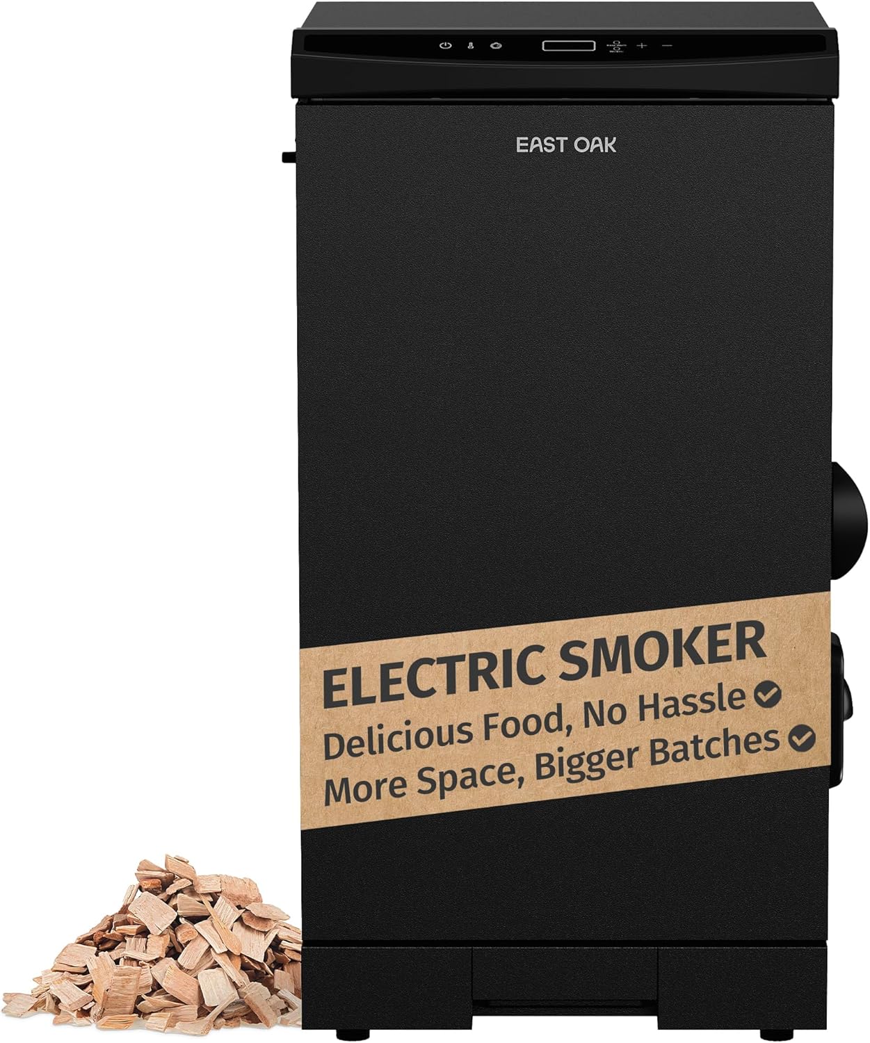 EAST OAK 30″ Electric Smoker for Outdoors | Up to 6× Longer Smokes on a Single Load | Side Chip Loader for Uninterrupted Smoking | Bigger Batches with 725 sq in Cooking Area