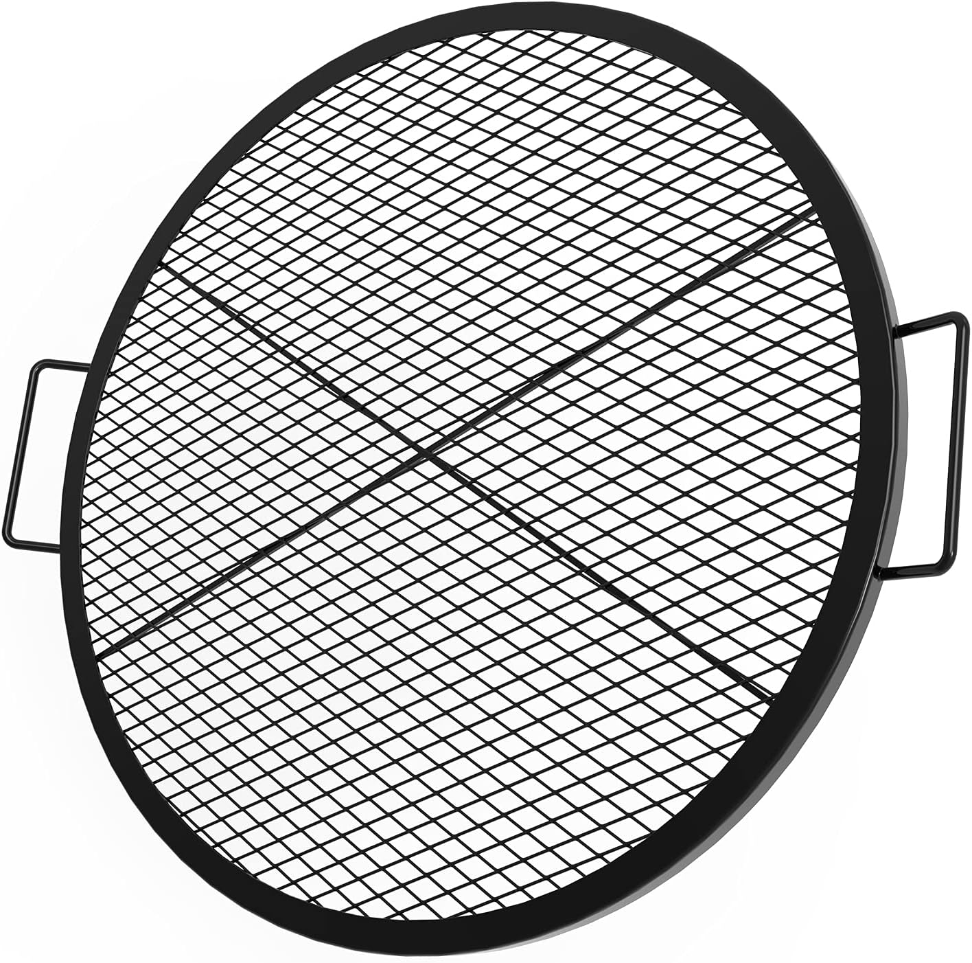 Stanbroil Heavy Duty X-Marks Fire Pit Cooking Grill Grates with Support X Wire – Outdoor Round BBQ Campfire Grill Grid – Camping Cookware, 30 Inch