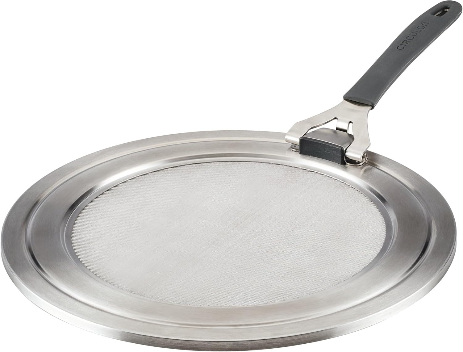 Circulon Tools and Gadgets Universal Splatter Guard Mesh Grease Cover for Pots and Pans Protects Stove, Countertop, and Kitchen from Oil when Frying, 13 Inch Splatter Guard – Stainless Steel