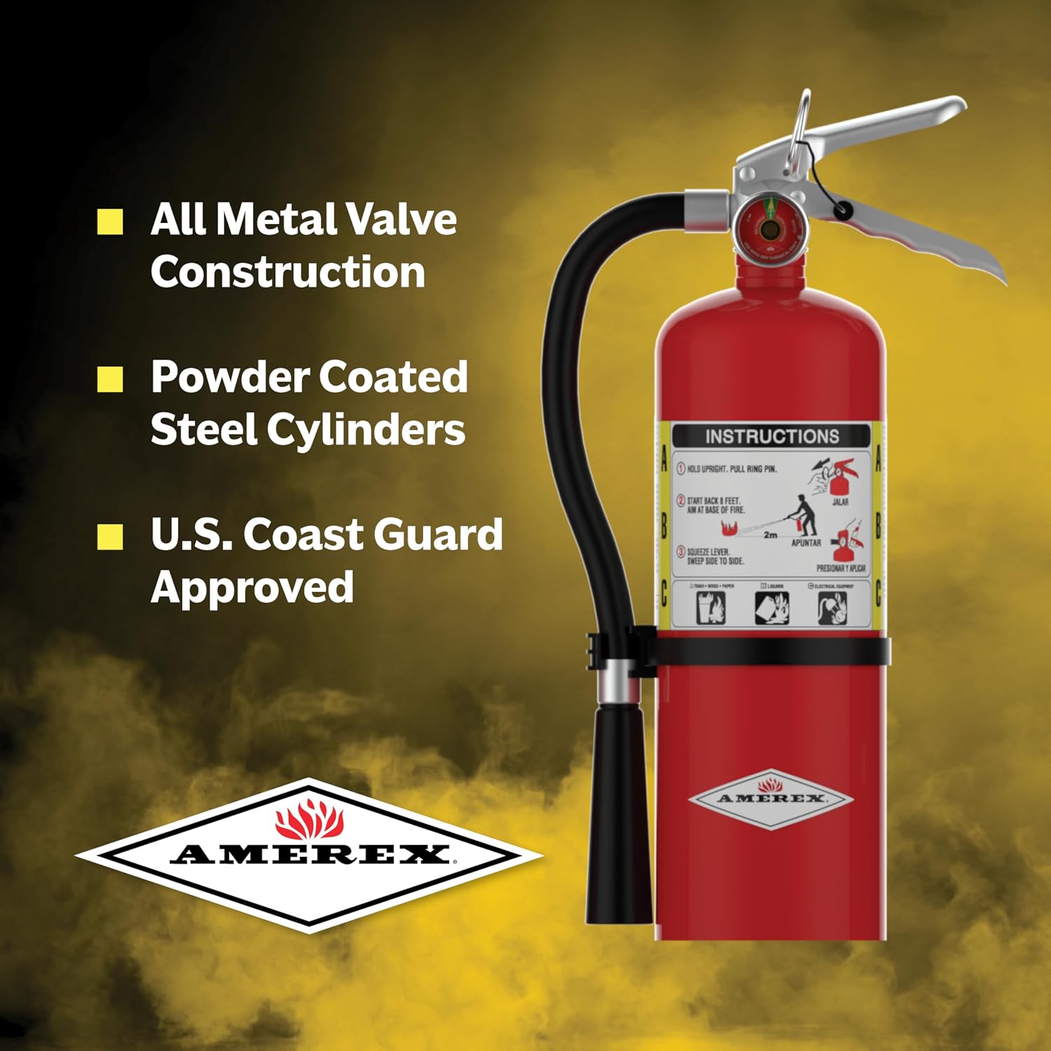 Amerex B500-5 Lb ABC Dry Chemical Portable Fire Extinguisher – 2 Pack