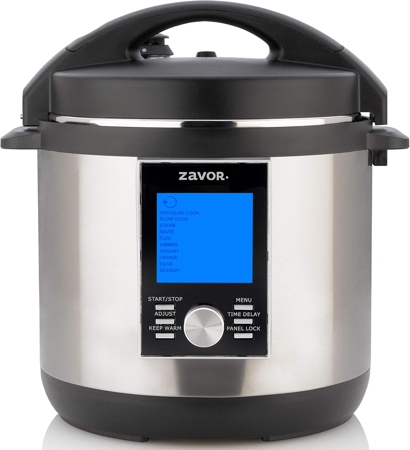 Zavor LUX LCD 6 Quart Programmable Electric Multi-Cooker: Pressure Cooker, Slow Cooker, Rice Cooker, Yogurt Maker, Steamer and more – Stainless Steel (ZSELL02)