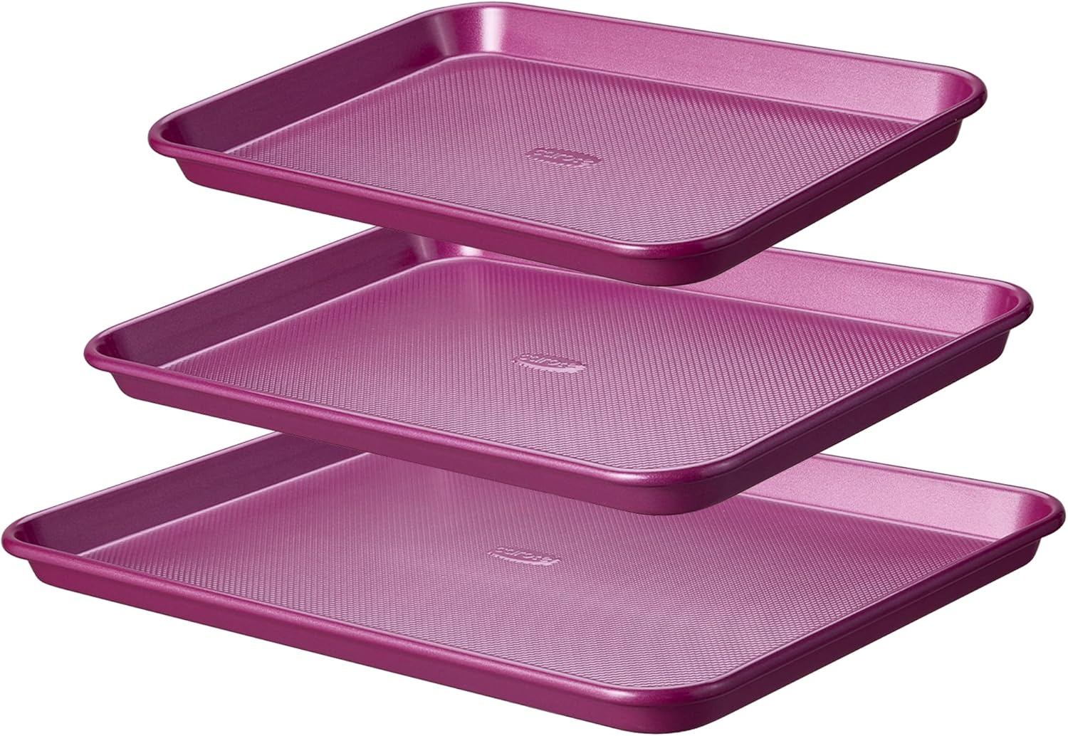 CAROTE 3-Piece Baking Pan Set – Bakeware Set, Baking Sheet Set Including 13 Inch 15 Inch 17 Inch Sheet Pan, Cookie Sheet for Baking, Royal Violet