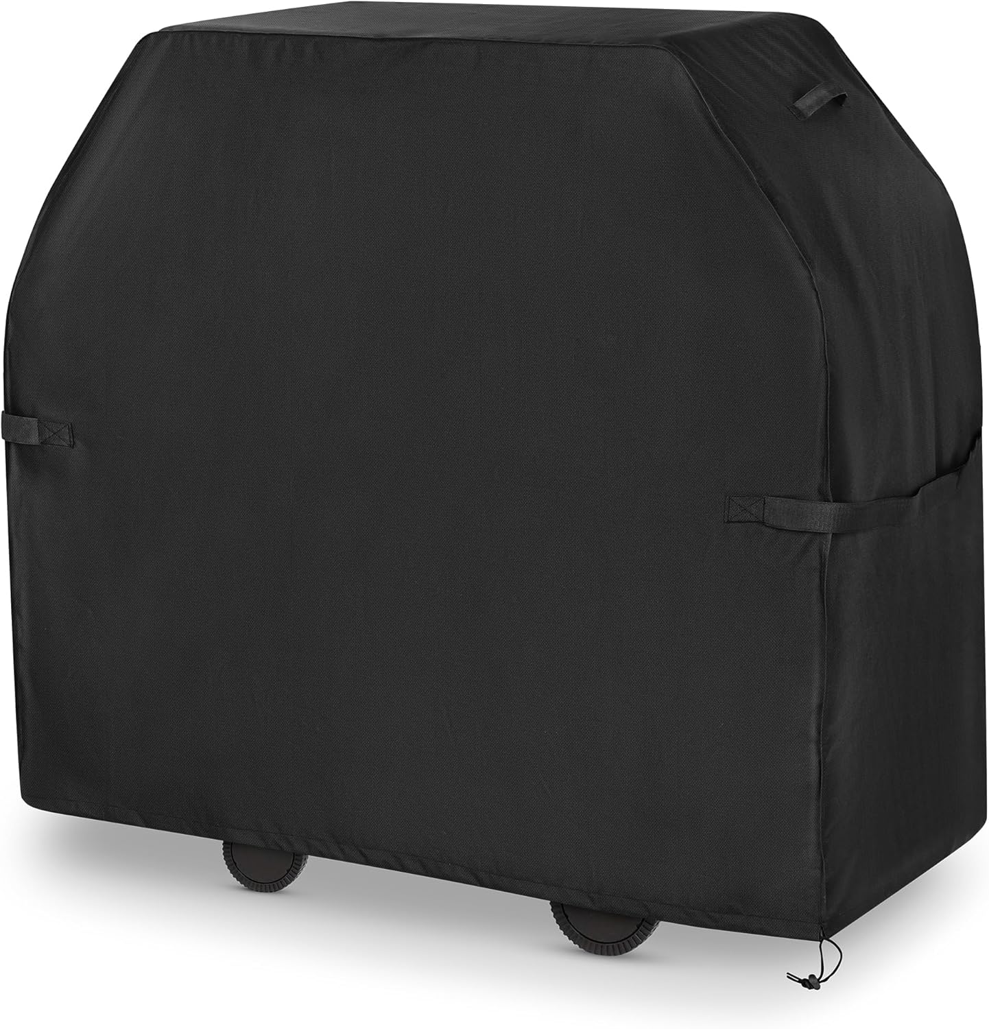 EVLIQUIL Grill Cover for Outdoor Grill,BBQ Gas Grill Cover 58 Inch,Heavy Duty Waterproof UV & Fade Resistant Barbecue Cover with Hook-and-Loop Straps & Adjustable Hem Drawstring Outside(Black).