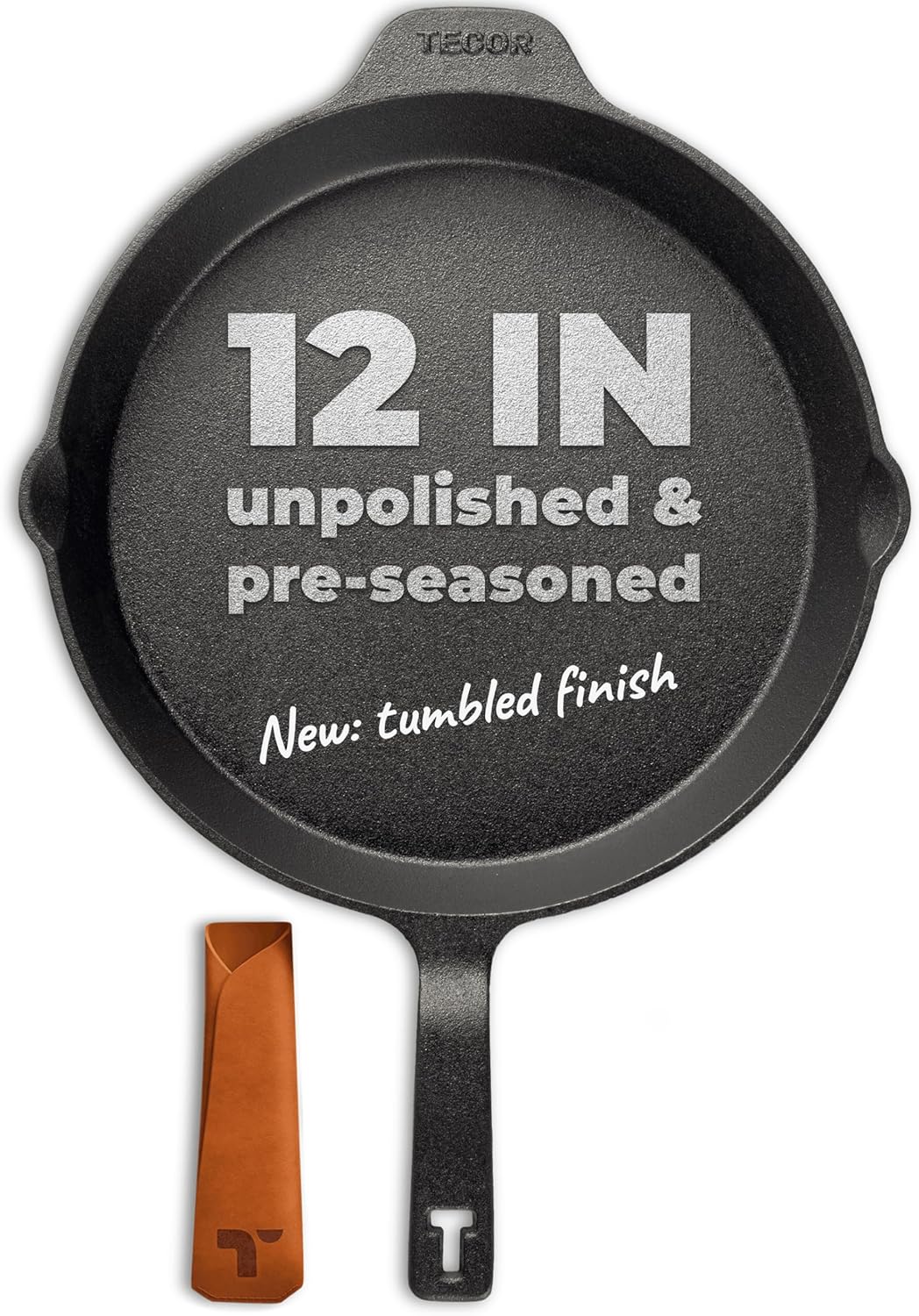 Classic Cast Iron Skillet 12 Inch | No PFAS, Naturally Non-Stick | German-Engineered Cast Iron Pan Set | Oven Safe Skillet | Steak Pan | Cast Iron Cookware Set | Induction Ready | 20-Year Refund