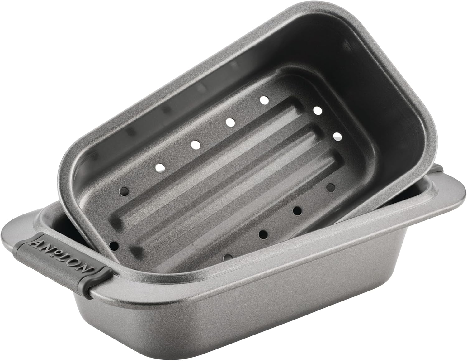 Anolon Advanced Bakeware Nonstick Bread Loaf Pans Set, 2-Piece, Gray