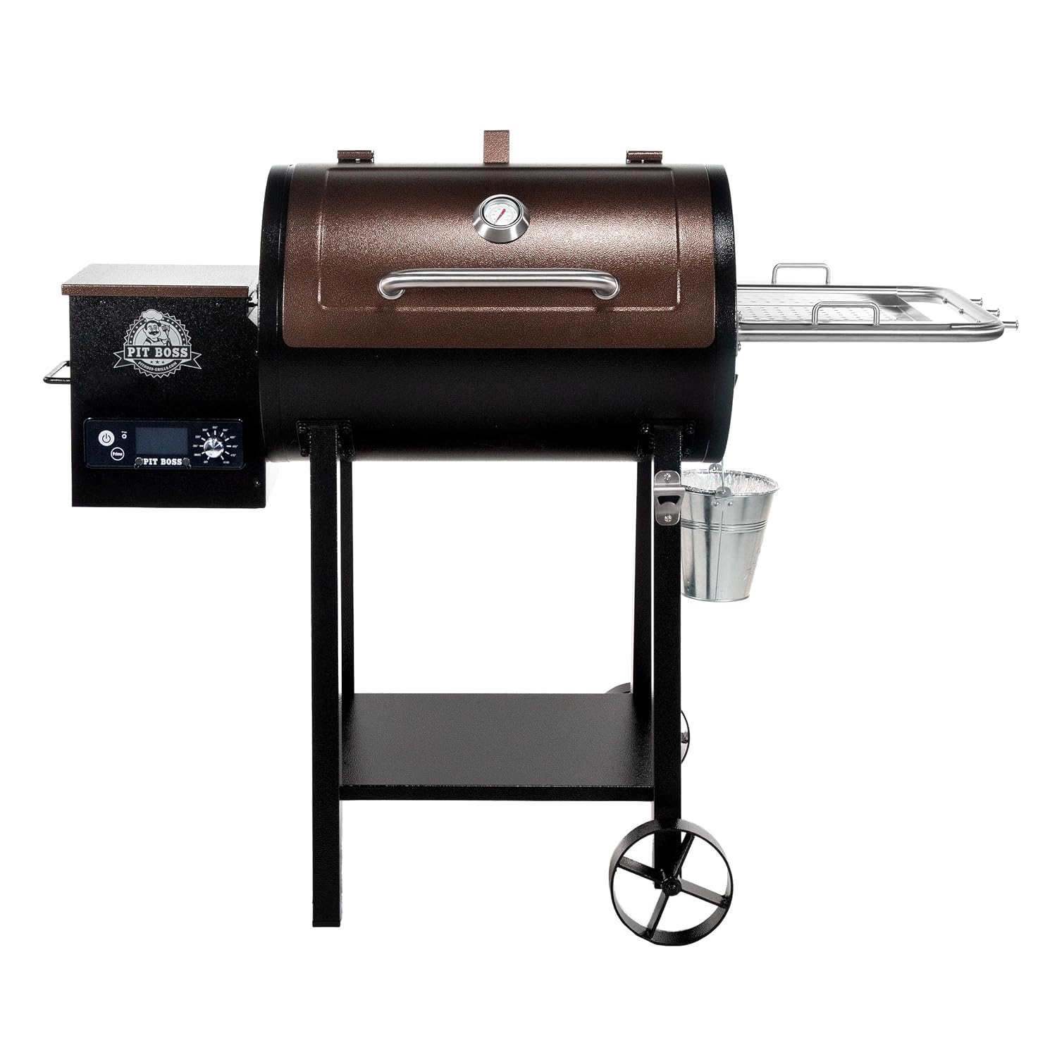 Pit Boss 440 Mahogany Series Wood Pellet Grill & Smoker with Flame Broiler and LED Digital Controller, 518-Sq. In. Cooking Space, 180°F to 500°F Temperature Range, 5 lb. Pellet Hopper, Brown