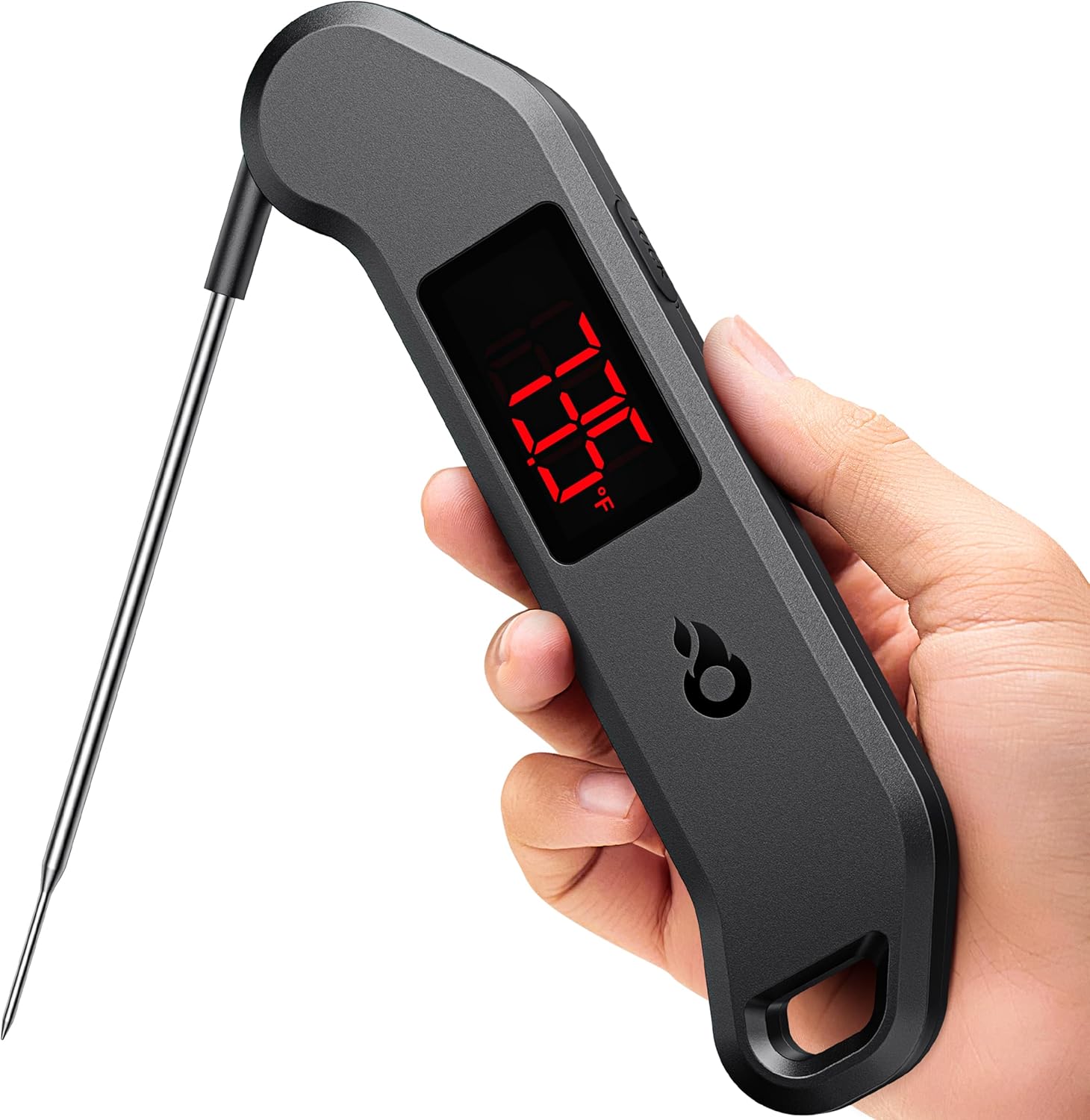 Meat Thermometer Digital, 1 Sec Instant Read, ±0.5℉ Accuracy NIST Certified Food Thermometer, Auto-Rotate, LED Screen, Highly Waterproof Cooking Thermometer for Fathers Day, Gifts for Him Dad Men