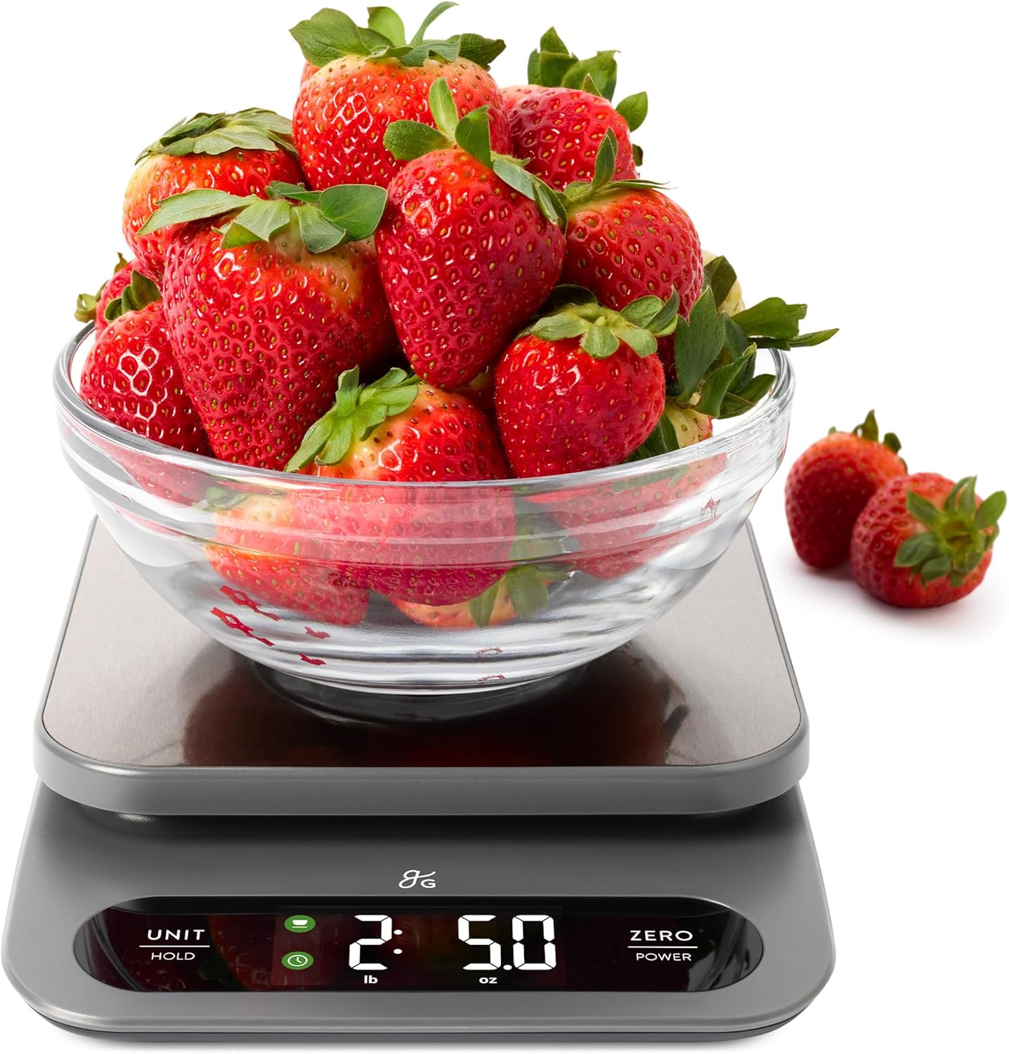 Greater Goods Digital Food Scale for Kitchen & Baking, 10kg/22lb High-Capacity Weight Scale with 1g Precision, Stainless Steel Platform, Hi-Def LCD, Ideal for Bread, Sourdough & Bulk Cooking