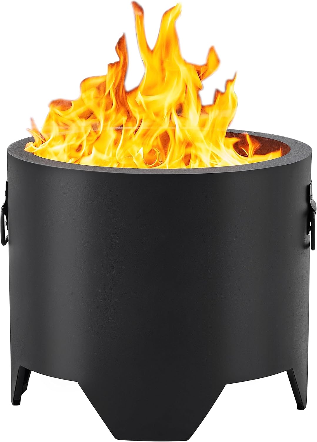 Yaheetech Smokeless Fire Pit for Outdoor Garden Patio Camping W/Silicone Fire Pit Mat & Fire Poker & Rain Cover & Lid & Log Grate, 16in