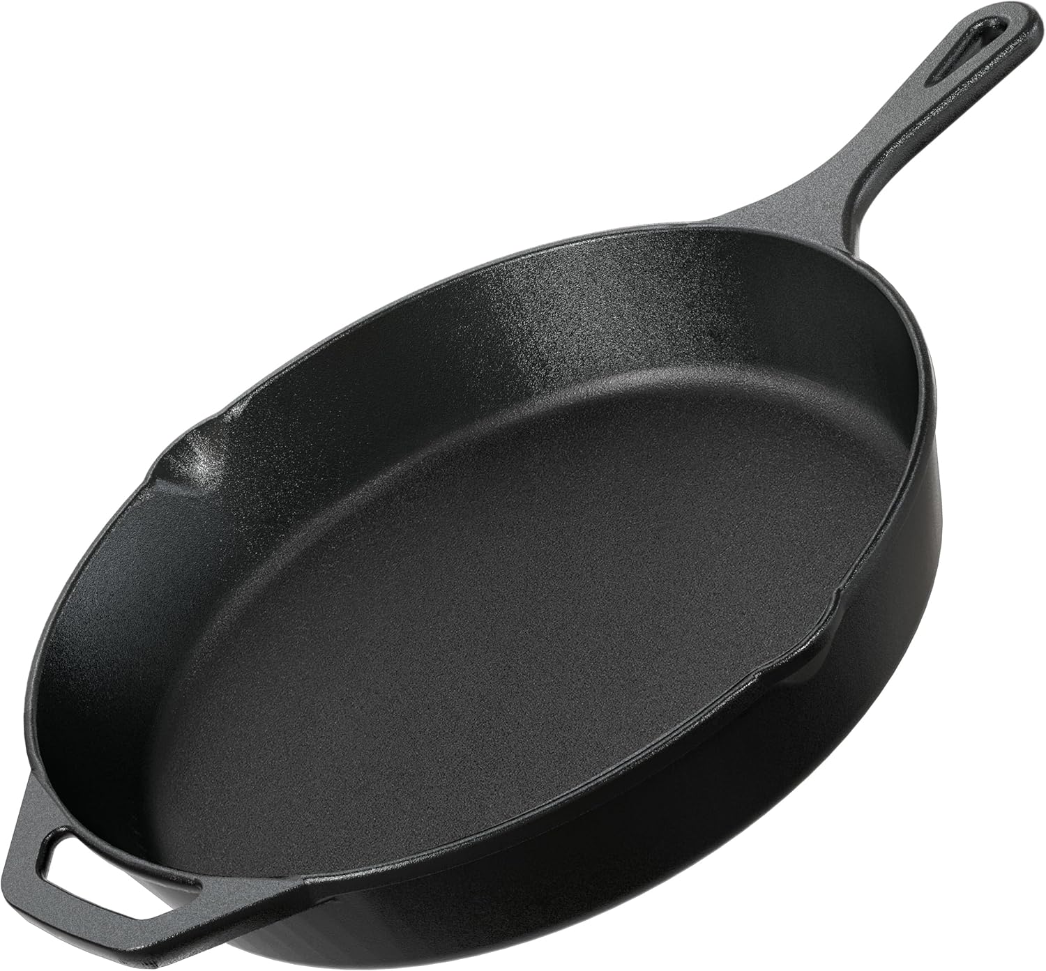 Utopia Kitchen Premium Cast Iron Skillets 12 Inch, Chef’s Pan, PFAS-Free, Pre-Seasoned Frying Pan, Stovetop, Oven, Campfire and Grill Large Skillet, Even Heat Distribution Cast Iron Pan – Black