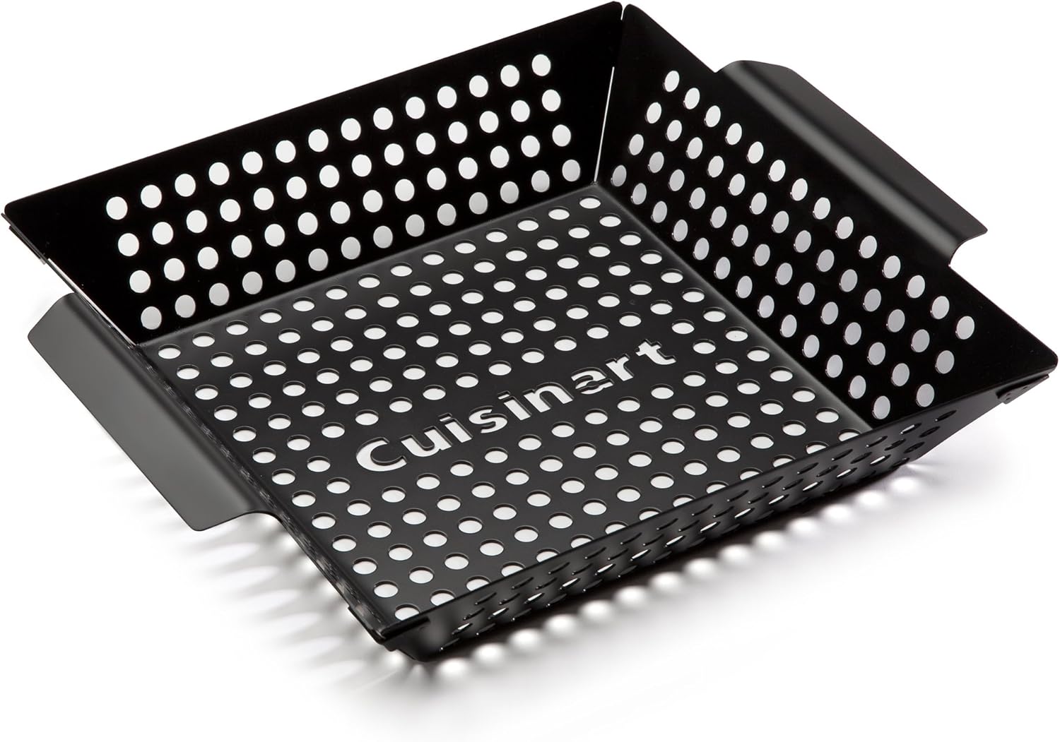 Cuisinart 11″ x 11″ Non-Stick Grill Wok, Perforated BBQ Grill Basket for Grilling Veggies, Meat & Stir-Fry, Outdoor Grilling Basket for Charcoal and Gas Grills