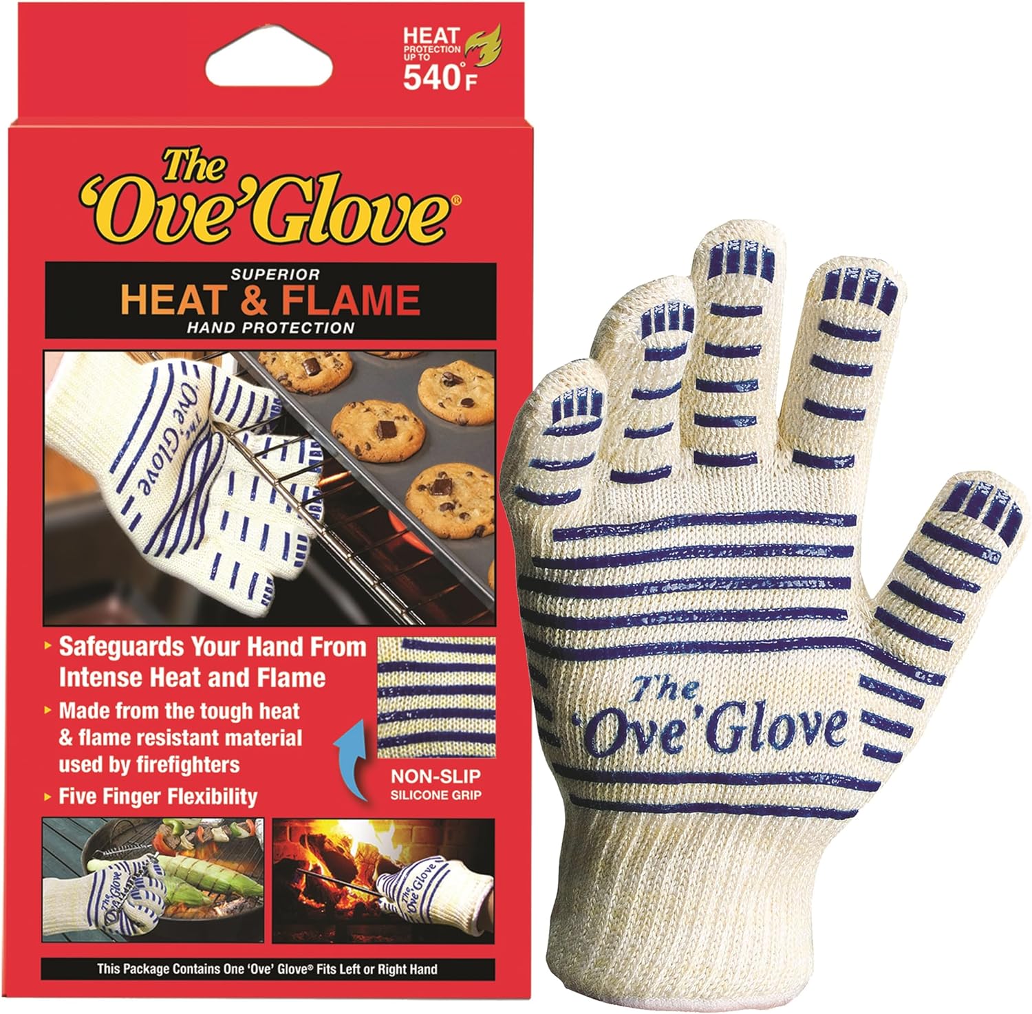 The Ove Glove – Superior Heat & Flame Hand Protection – Pack of 1 Oven Mitt